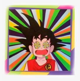 #goku #psygoku #psy #trip #cartoon #manga - Psychedelic Goku, HD Png Download, Free Download