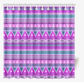 Fancy Tribal Border Pattern 08 Pink Shower Curtain - Pattern, HD Png Download, Free Download