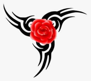 Tribal Tattoo With Rose - Tribal Tattoo Png, Transparent Png, Free Download