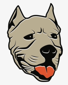 Head,canidae,american Staffordshire Terrier - Cabeza Dogo Argentino Vector, HD Png Download, Free Download