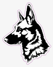 Transparent Shepherd Clipart Black And White - German Shepherd Black And White Clipart, HD Png Download, Free Download