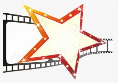 #movies #film #strip #stars #hollywood - Cinema Tape, HD Png Download, Free Download