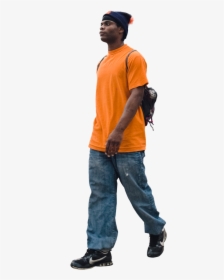 Youthmanwalkingfrontside - African American People Png, Transparent Png ...