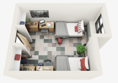 Double Dorm Room Floor Plan - Dorm Adelphi University, HD Png Download, Free Download