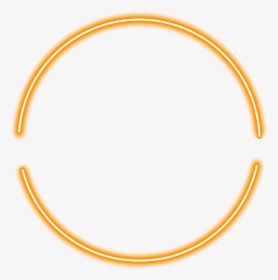 #neon #round #orange #freetoedit #circle #frame #border - Circle, HD Png Download, Free Download