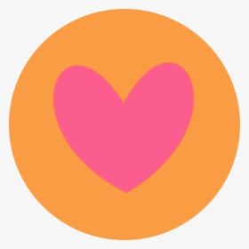 Heart In Circle Orange Svg Clip Arts - Heart, HD Png Download, Free Download