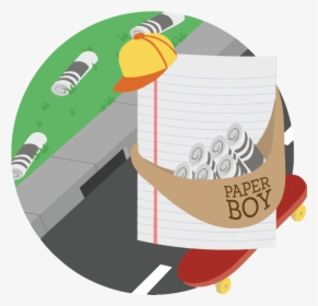 Paper Boy- Capture 10 Rock Paper Scissors Munzees - Illustration, HD Png Download, Free Download