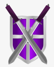 Shield Vector Png Transparent Image - Purple Sword And Shield, Png Download, Free Download