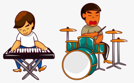 Musician Vector Rockband - Play The Drums Clipart, HD Png Download, Free Download