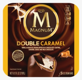 Double Caramel Ice Cream Bar - Magnum Caramel Ice Cream, HD Png Download, Free Download