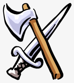 Transparent Sword Vector Png - Axes And Swords Clipart, Png Download, Free Download