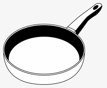 Frying Pan Clip Art Black And - Cooking Pan Clipart Black And White, HD Png Download, Free Download