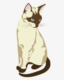 Cat Clipart Public Domain Banner - Siamese Cat Clipart, HD Png Download, Free Download