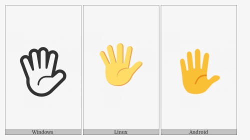 Raised Hand With Fingers Splayed On Various Operating - Sign, HD Png Download, Free Download