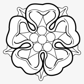 Rose - Clipart - Black - And - White - Heraldic Rose Clip Art, HD Png Download, Free Download