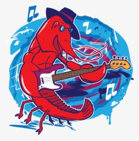 Crawfish-bassist - Clip Art Dancing Crawfish, HD Png Download, Free Download