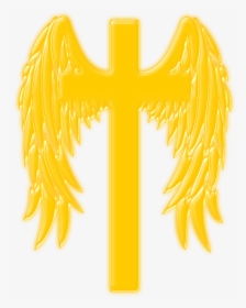 This Png File Is About Winged , Wings , Jesus , Angel - Cross, Transparent Png, Free Download