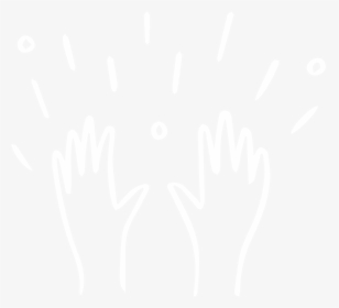 Raised Hands Emoji - Johns Hopkins Logo White, HD Png Download, Free Download