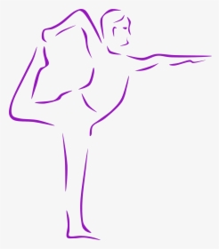 Silhouette Of A Man With A Raised Leg - Yoga Clip Art, HD Png Download, Free Download