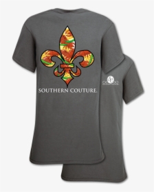 Southern Couture Crawfish Fleur Charcoal - Hoodie, HD Png Download, Free Download