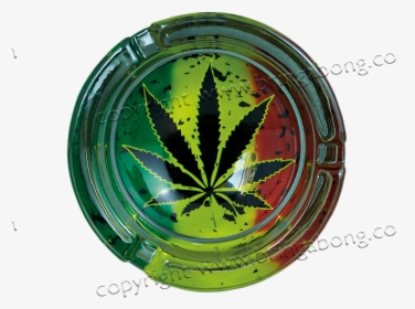 Marijuana Leaf Glass Ashtray - Marijuana Ashtray, HD Png Download, Free Download