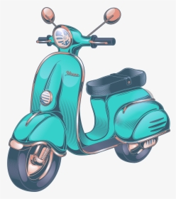 Scooter Png - Moped Drawing, Transparent Png, Free Download