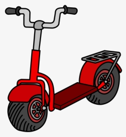 Coloured Clip Arts - Scooter Clipart, HD Png Download, Free Download