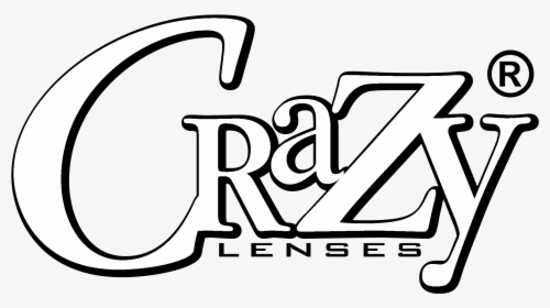 Crazy Lenses Logo Black And White - Crazy Logo Png, Transparent Png, Free Download