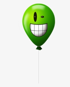 Emoticon, Balloon, Crazy, Foolish, Green, Smile - Smiley, HD Png Download, Free Download