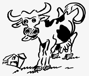 Skinny Cow Drawing, HD Png Download, Free Download