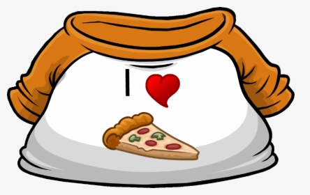 Pizza Clipart Heart - Club Penguin Pizza Shirt, HD Png Download, Free Download
