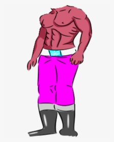 Body Builder Wearing Pants - Cartoon Body Without Head, HD Png Download, Free Download