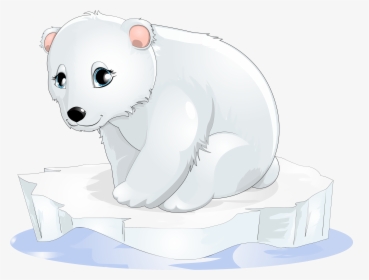 Polar Bear Transparent Transparent Image Clipart - Baby Polar Bear Animation, HD Png Download, Free Download