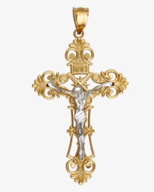 High Quality Png Download Crucifix - 14k Gold Angel Charms, Transparent Png, Free Download