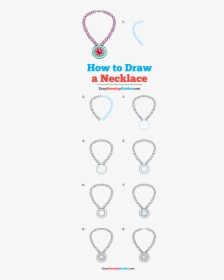 How To Draw Necklace - Easy Chain Necklace Drawing, HD Png Download, Free Download
