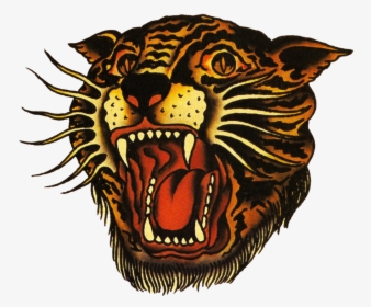 Transparent Tiger Transparent Png - Chinese Tiger Head Tattoo, Png Download, Free Download