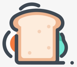 Sandwich With Fried Egg Icon, HD Png Download, Free Download