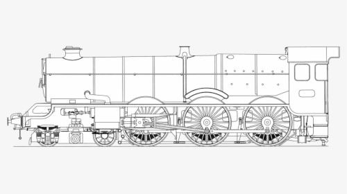 Transparent Steam Locomotive Clipart - Steam Locomotive Drawing, HD Png Download, Free Download