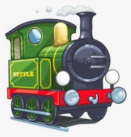Transparent Steam Locomotive Clipart - Cartoon Of Railway Engine, HD Png Download, Free Download