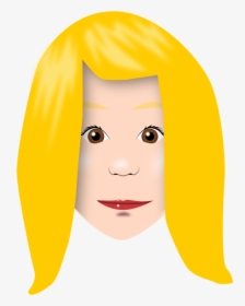Transparent Face Blur Png - Cartoon Girls With Blonde Hair And Brown Eyes, Png Download, Free Download