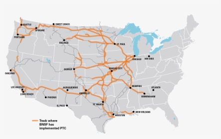 Amtrak Map For 2019 2020, HD Png Download, Free Download