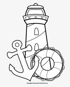 Lighthouse Nautical Coloring Pages, HD Png Download, Free Download