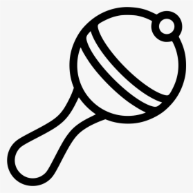 Rattle - Baby Rattle Black And White, HD Png Download, Free Download