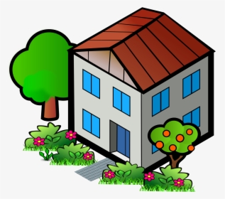 People Clipart City - Clip Art Cartoon House Transparent Background, HD Png Download, Free Download
