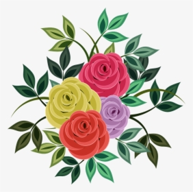 Roses, Flowers, Floral, Plants, Spring, Flowery Clipart - Flowery Clipart, HD Png Download, Free Download