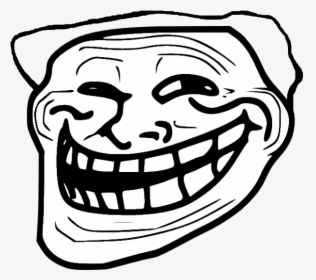 Troll Face , Png Download - Funny Face Black And White, Transparent Png, Free Download