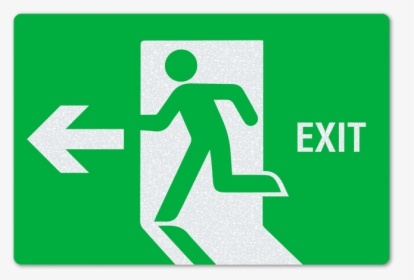 Warning Reflective Stickers - Emergency Exit Signs .png, Transparent Png, Free Download