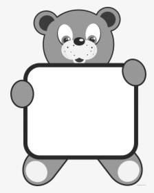 Transparent Bear Clip Art - Black And White Bear Clipart, HD Png Download, Free Download