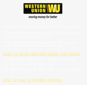 Transparent Western Union Png - Western Union, Png Download, Free Download