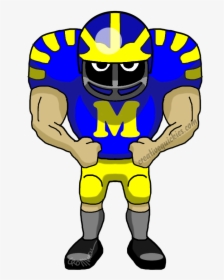 Ann Arbor Michigan Wolverines - Football Player Cartoon Transparent, HD Png Download, Free Download